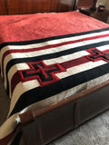 Navajo Chief Inspired Wool Quilted Bed Scarf